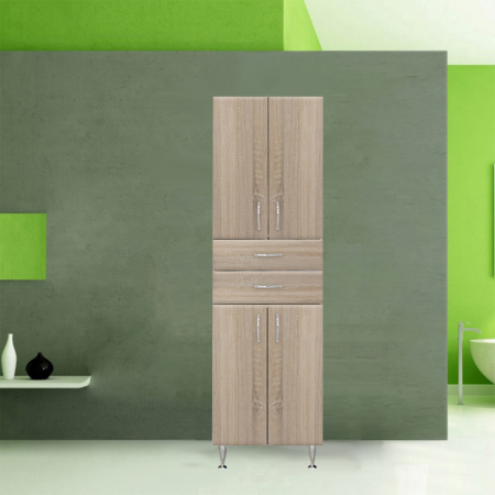 Leziter Dulap înalt Bianca Plus 60 cu 4 uși, 2 sertare, culoare stejar sonoma [2]