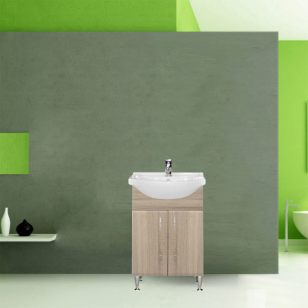 Leziter Dulap inferior Bianca Plus 55 cu lavoar [2]