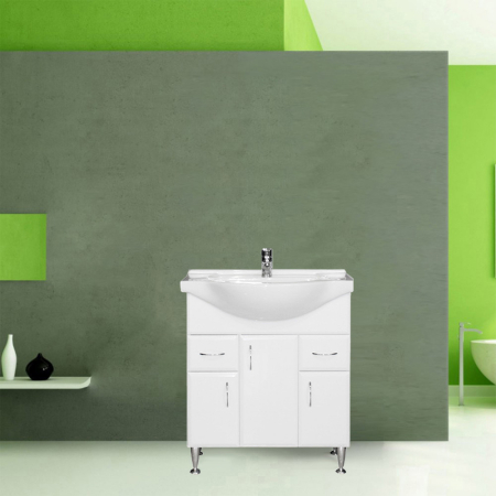 Leziter Dulap inferior Bianca Plus 75 cu lavoar [1]