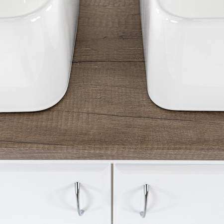 Leziter Dulap inferior Bianco 130 fără chiuvetă cu blat de lucru rauna alb lucios [4]