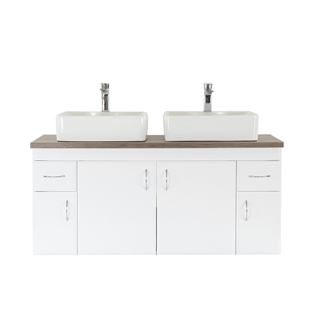 Produse temporar indisponibile - Leziter Dulap inferior Bianco 130 fără chiuvetă cu blat de lucru rauna alb lucios