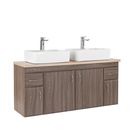 Leziter Dulap inferior Bianco 130 fără chiuvetă, ulm rauna cu blat sonoma [2]