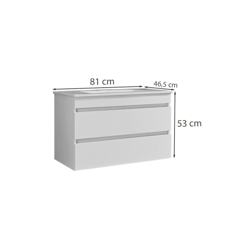 Leziter Dulap inferior Cube 80 cu lavoar [2]