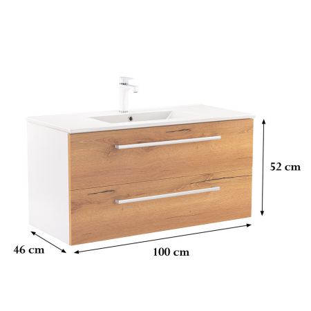 Leziter Dulap inferior Vario Clam 100 cu lavoar [2]