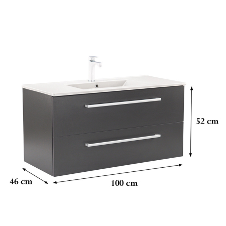 Leziter Dulap inferior Vario Clam 100 cu lavoar [2]