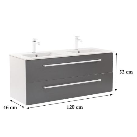 Leziter Dulap inferior Vario Clam 120 cu lavoar [2]