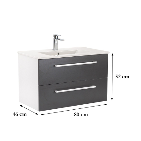 Leziter Dulap inferior Vario Clam 80 cu lavoar [2]