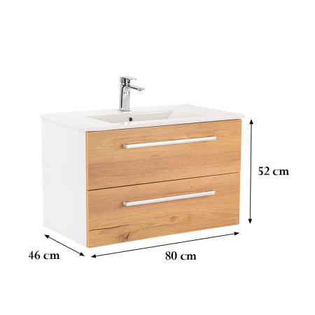 Leziter Dulap inferior Vario Clam 80 cu lavoar [2]