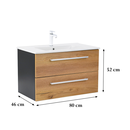 Leziter Dulap inferior Vario Clam 80 cu lavoar [2]