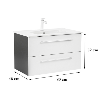 Leziter Dulap inferior Vario Clam 80 cu lavoar [2]