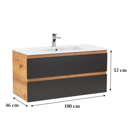 Leziter Dulap inferior Vario Forte 100 cu lavoar [2]