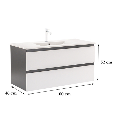 Leziter Dulap inferior Vario Forte 100 cu lavoar [2]