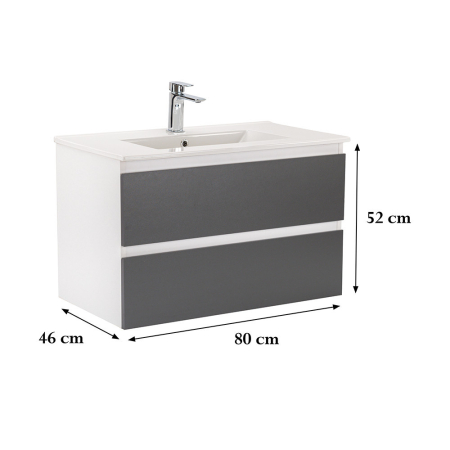 Leziter Dulap inferior Vario Forte 80 cu lavoar [2]