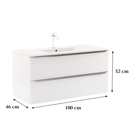 Leziter Dulap inferior Vario Trim 100 cu lavoar [2]