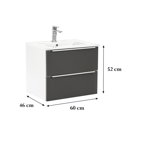 Leziter Dulap inferior Vario Trim 60 cu lavoar [2]