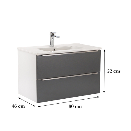 Leziter Dulap inferior Vario Trim 80 cu lavoar [2]