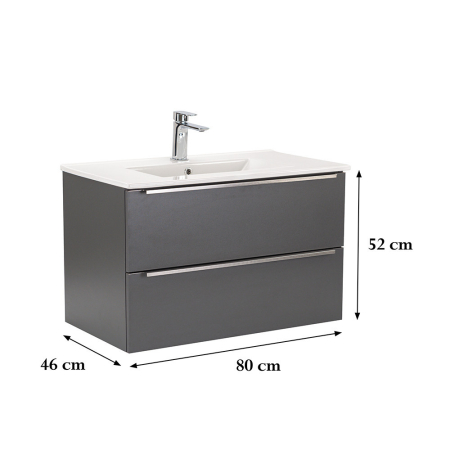 Leziter Dulap inferior Vario Trim 80 cu lavoar [2]