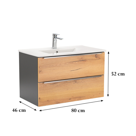 Leziter Dulap inferior Vario Trim 80 cu lavoar [2]