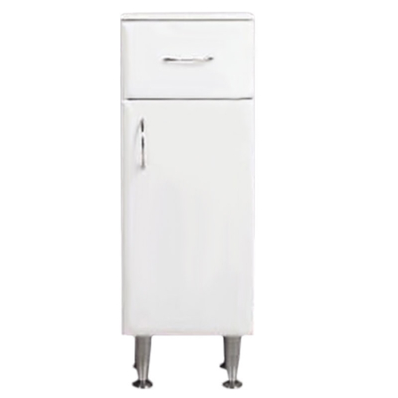 Dulap baie vertical - Leziter Dulap jos Bianca Plus 30 cu 1 ușă, 1 sertar, alb lucios, dreapta