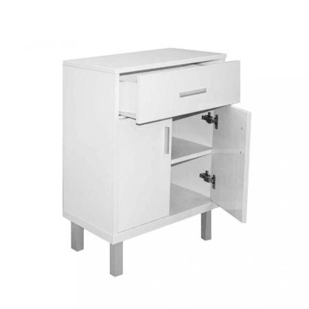 Leziter Dulap jos Nerva 60 cu 2 uși, 1 sertar, oglindă albă [1]