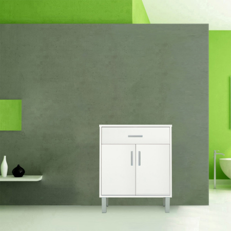 Leziter Dulap jos Nerva 60 cu 2 uși, 1 sertar, oglindă albă [4]