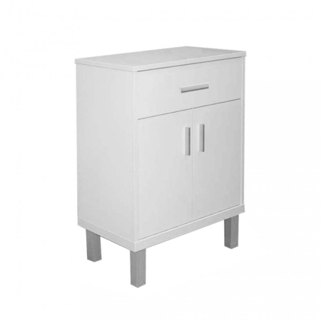 Produse temporar indisponibile - Leziter Dulap jos Nerva 60 cu 2 uși, 1 sertar, oglindă albă