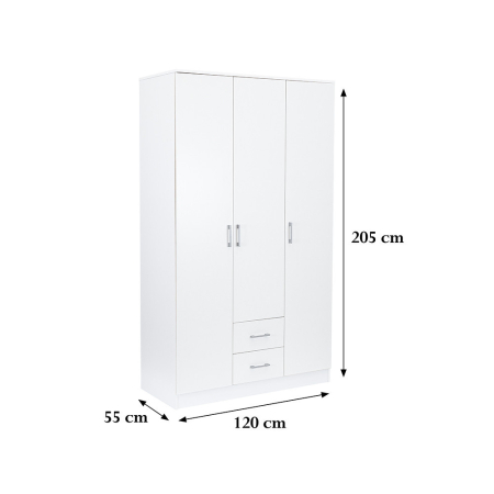 Leziter Dulap Miami 120x205 cm alb-alb [2]