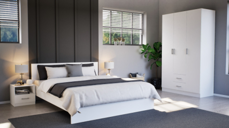 Leziter Dulap Miami 120x205 cm alb-alb [1]