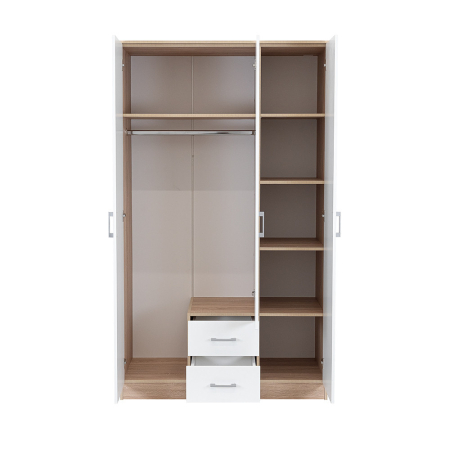 Leziter Dulap Miami 120x205 cm alb-stejar sonoma [4]