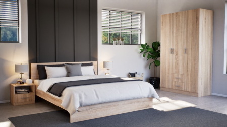 Leziter Dulap Miami 120x205 cm stejar sonoma-stejar sonoma [1]