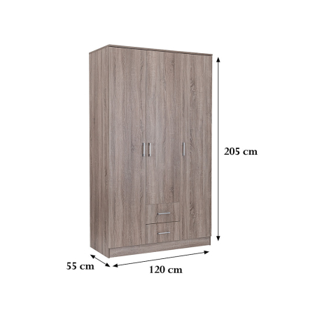 Leziter Dulap Miami 120x205 cm stejar York-stejar York [2]