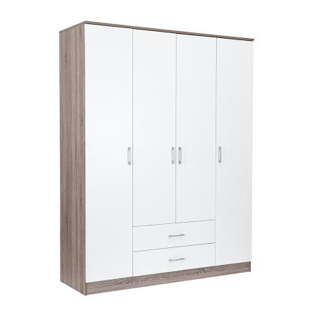 Leziter Dulap Miami 160x205 cm alb-stejar York [4]