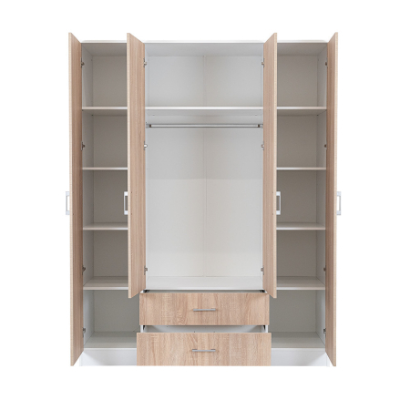 Leziter Dulap Miami 160x205 cm stejar sonoma-alb [3]
