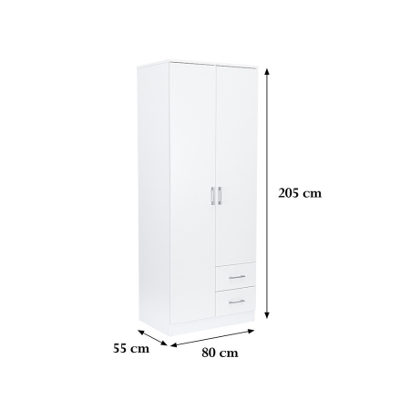 Leziter Dulap Miami 80x205 cm alb-alb [2]