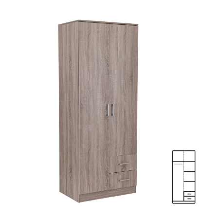 Mobilier - Leziter Dulap Miami 80x205 cm stejar York-stejar York