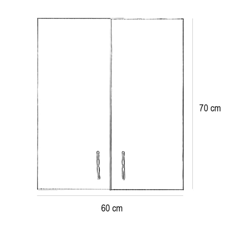 Leziter Dulap suspendat Bianca 60 cu 2 uși, culoare stejar sonoma [1]