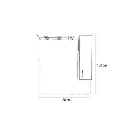 Leziter Dulap suspendat Bianca Plus 85, culoare Aida nuc, deschidere pe dreapta [3]