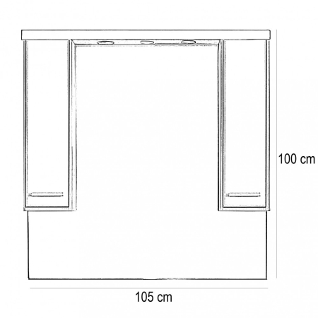 Leziter Dulap suspendat cu oglindă Nerva 105 cm, stejar Sonoma [2]