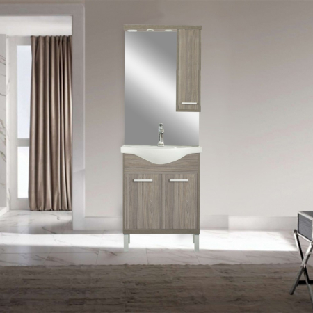 Leziter Dulap suspendat cu oglindă Nerva 65 cm, ulm Rauna [2]