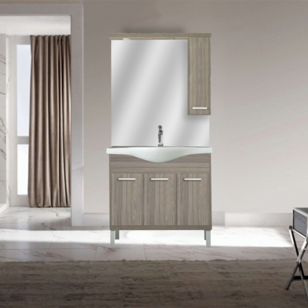 Leziter Dulap suspendat cu oglindă Nerva 85 cm, ulm Rauna [3]