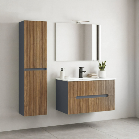 Leziter Dulap suspendat Trent gri antracit - stejar apus de soare [1]