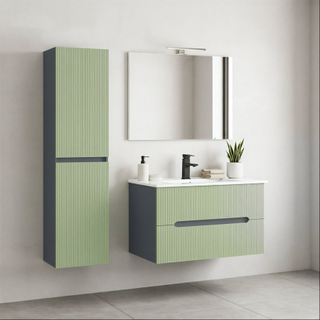 Leziter Dulap suspendat Trent gri antracit-verde fistic [1]