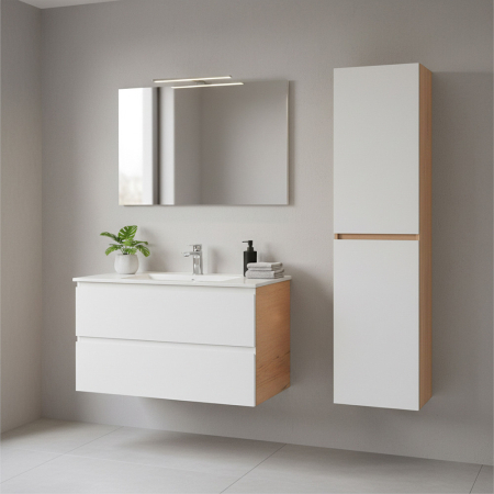 Leziter Dulap suspendat Vario Forte 35 stejar-alb [1]