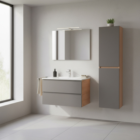 Leziter Dulap suspendat Vario Forte 35 stejar-antracite [1]