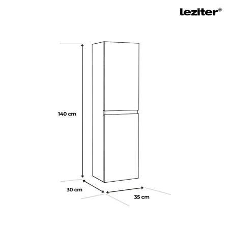 Leziter Dulap suspendat Vario Trim 35 stejar - stejar [2]