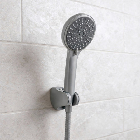 Leziter Duș de mână Lili cu 5 funcții și suport pentru furtun gri [1]