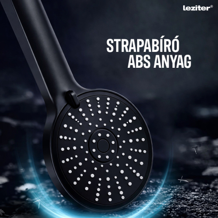 Leziter Duș de mână Lili cu 5 funcții și suport pentru furtun negru [4]