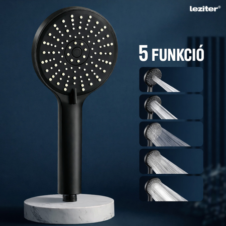 Leziter Duș de mână Lili cu 5 funcții și suport pentru furtun negru [5]