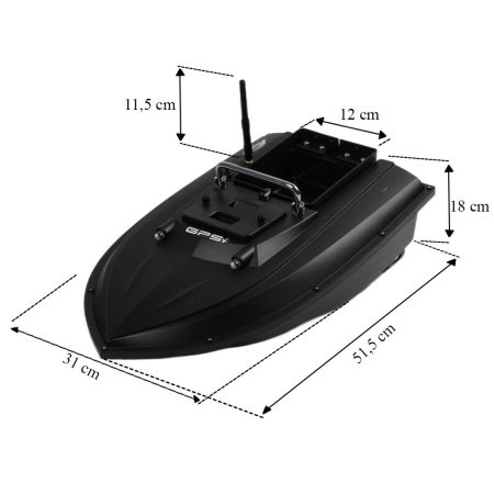 Leziter Ejector spate GPS 4G pentru momeli, negru [4]