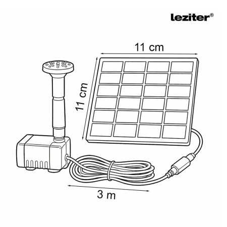 Leziter Fântână solară 11 cm [2]